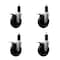 Service Caster 5'' Soft Rubber Swivel 1-1/4'' Expanding Stem Caster Set Total Lock Brake, 4PK SCC-EXTTL20S514-SRS-114-4 - alternate 1